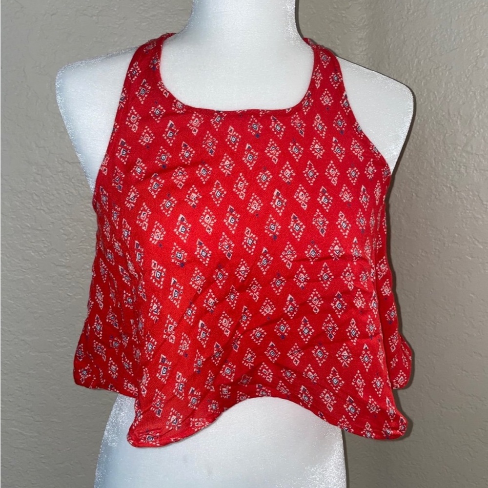 Billabong Womens Festival Vibes Woven Halter Top Size Small Crop beach top